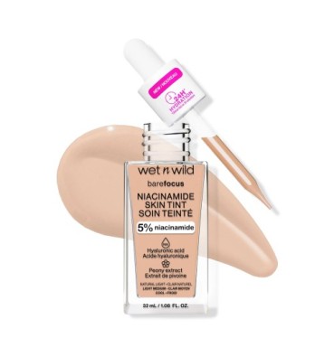 WET N WILD Bare Focus 5% Niacinamide Skin Tint NATURAL LIGHT