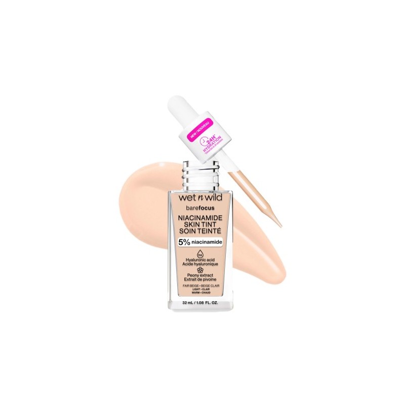 WET N WILD Bare Focus 5% Niacinamide Skin Tint FAIR BEIGE