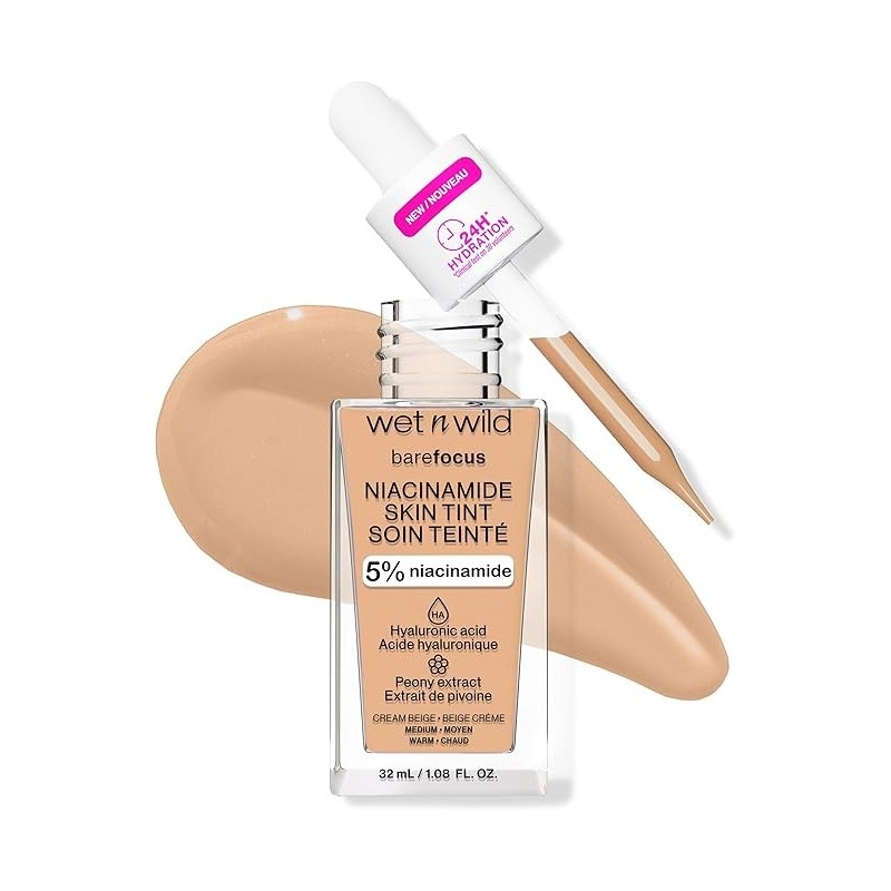 WET N WILD Bare Focus 5% Niacinamide Skin Tint CREAM BEIGE