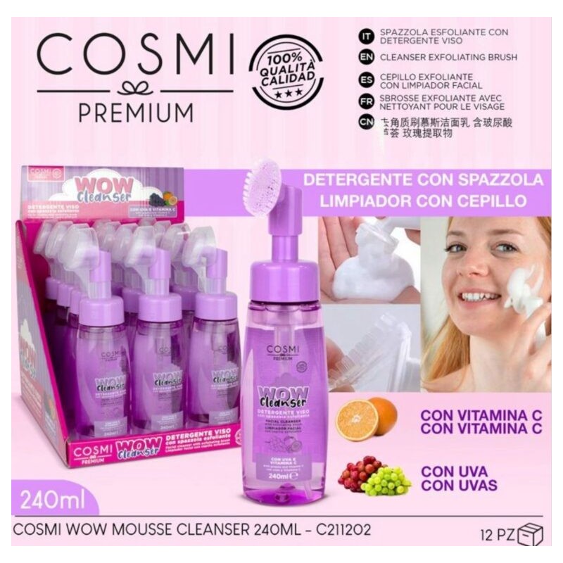 COSMI Mousse Detergente Uva Vitamina C 240 ml