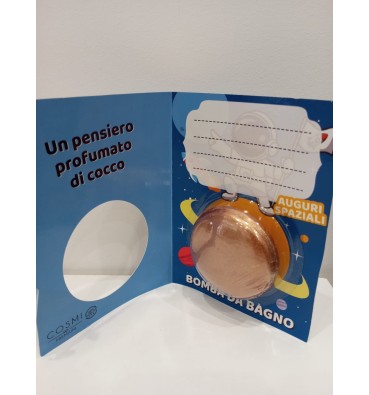 COSMI Bomba da Bagno Spaceman 60 gr + Biglietto auguri