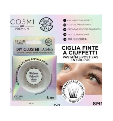 COSMI Ciglia Finte a Ciuffetti 8 mm Diy Cluster Lashes