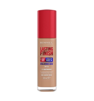 RIMMEL L.Fondotinta Lasting Finish 35H CON ACIDO IALURONICO n°201 CLASSIC BEIGE
