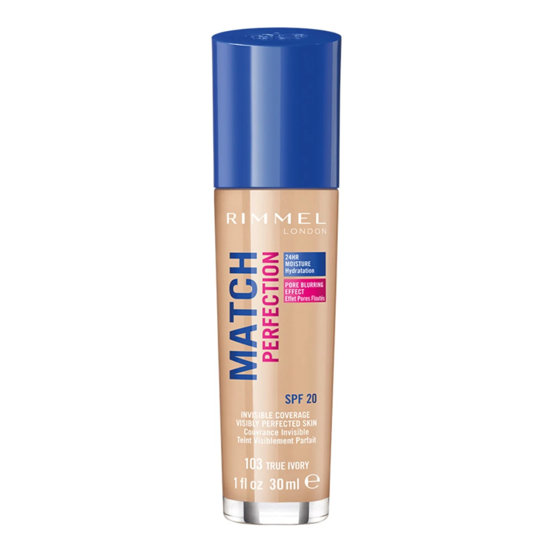 RIMMEL L. Fondotinta Pelle Perfetta 24h n°103 TRUE IVORY