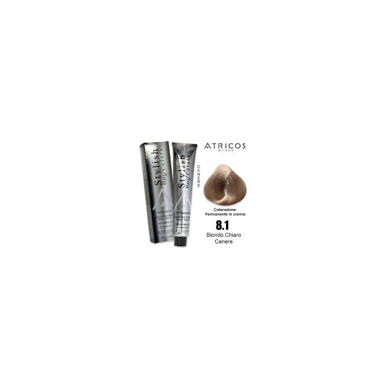 ATRICOS Colorazione Permanente 100ml  8.1 – BIONDO CHIARO CENERE