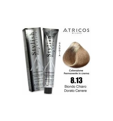 ATRICOS Colorazione Permanente 100ml  8.13 – BIONDO CHIARO DORATO CENERE