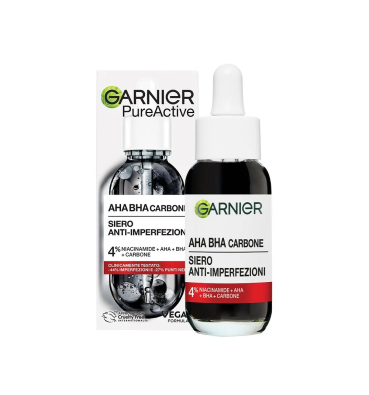 GARNIER - Siero Anti-Imperfezioni AHA+BHA con Carbone