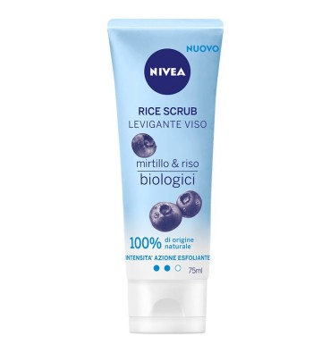 NIVEA - RICE SCRUB levigante Viso con mirtillo e riso biologici 75ml