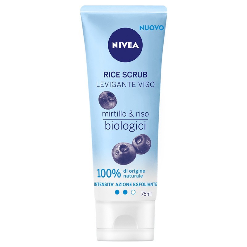 NIVEA - RICE SCRUB levigante Viso con mirtillo e riso biologici 75ml