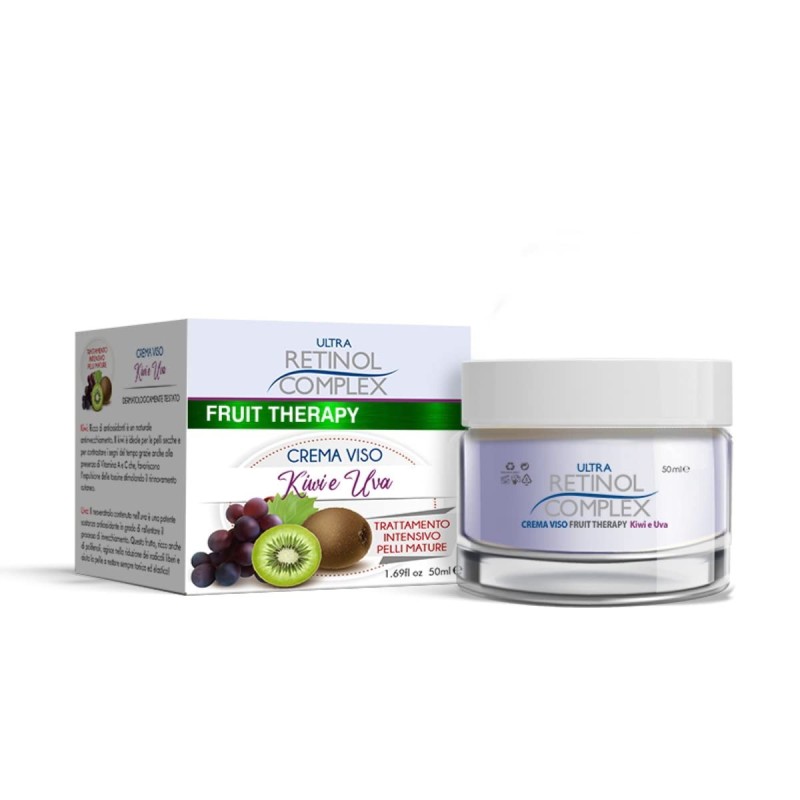 Ultra Retinol Complex - Fruit Therapy - Crema Viso Kiwi e Uva - Trattamento Intensivo Pelli