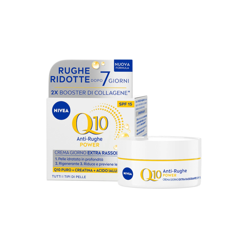 Nivea Q10 Anti-rughe Power Crema Giorno Extra Rassodante Spf15 Viso Antirughe Con Q10 50ml