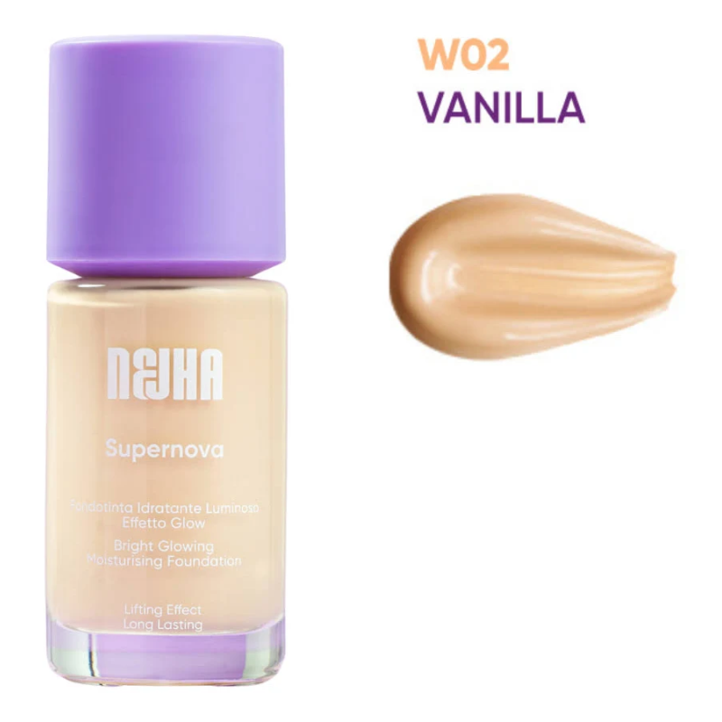 Nejha Fondotinta Supernova Idratante Luminoso Effetto Glow VANILLA W02