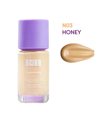 Nejha Fondotinta Supernova Idratante Luminoso Effetto Glow  HONEY N03