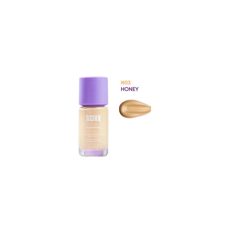 Nejha Fondotinta Supernova Idratante Luminoso Effetto Glow  HONEY N03
