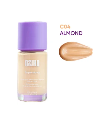 Nejha Fondotinta Supernova Idratante Luminoso Effetto Glow ALMOND C04