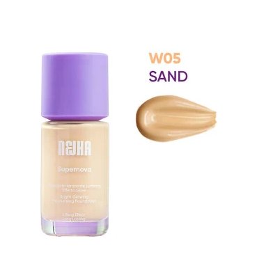 Nejha Fondotinta Supernova Idratante Luminoso Effetto Glow SAND W05