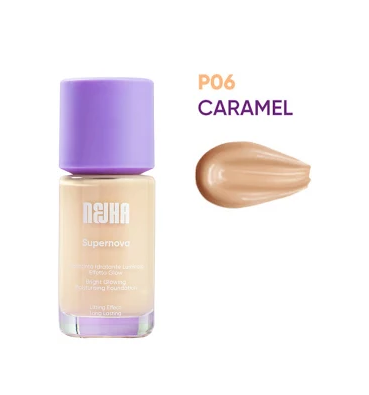 Nejha Fondotinta Supernova Idratante Luminoso Effetto Glow CARAMEL P06