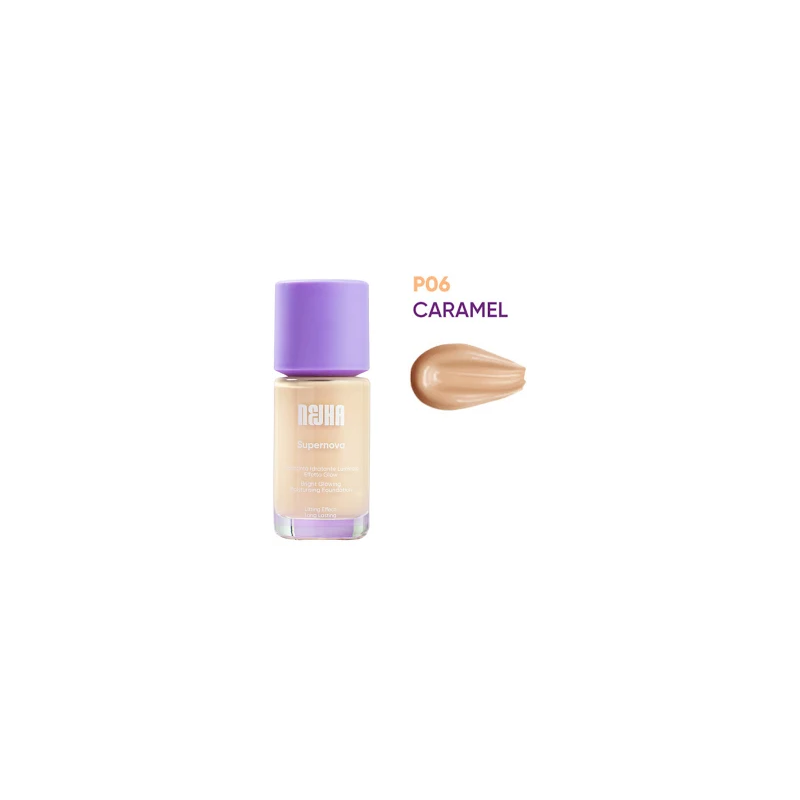 Nejha Fondotinta Supernova Idratante Luminoso Effetto Glow CARAMEL P06