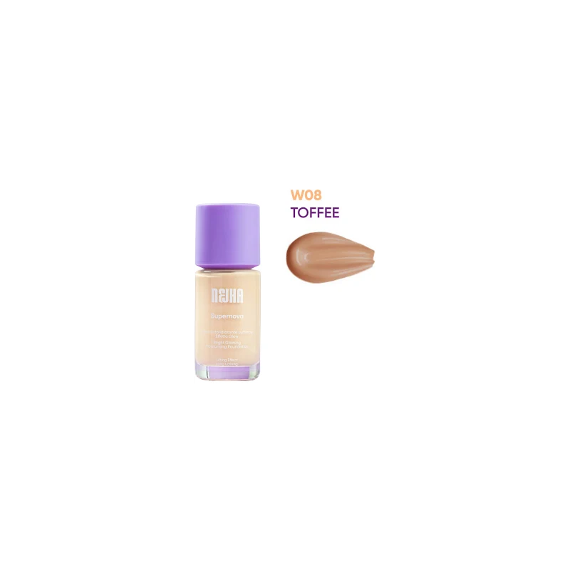 Nejha Fondotinta Supernova Idratante Luminoso Effetto Glow TOFFEE P08